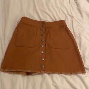Madewell High Waisted Skirt with Buttons